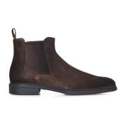 Santoni Brun Chelsea Ankelboots Elegant Stil Brown, Herr