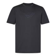 Emporio Armani Grå Crew Neck T-shirt Stiligt Logotyp Gray, Herr