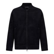 Emporio Armani Blå Zip-Up Sweatshirt Aw24 Blue, Herr