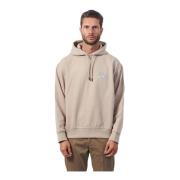 Armani Exchange Beige Hoodie i Bomull Beige, Herr