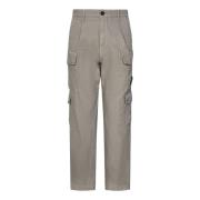 C.p. Company Khaki Cargo Byxor Aw24 Beige, Herr