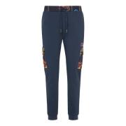 Carlo Colucci Unika Cargo-Stil Sweatpants Blue, Herr