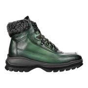 Santoni Italienska Läder Ankelboots Green, Herr