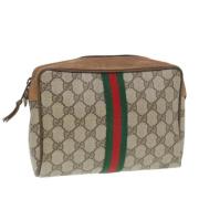 Gucci Vintage Pre-owned Laeder kuvertvskor Beige, Dam