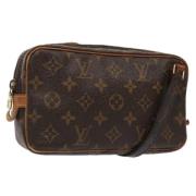 Louis Vuitton Vintage Pre-owned Canvas axelremsvskor Brown, Dam