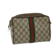 Gucci Vintage Pre-owned Laeder kuvertvskor Beige, Dam