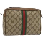 Gucci Vintage Pre-owned Laeder kuvertvskor Beige, Dam