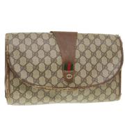 Gucci Vintage Pre-owned Laeder kuvertvskor Beige, Dam