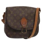 Louis Vuitton Vintage Pre-owned Canvas axelremsvskor Brown, Dam