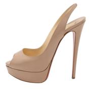 Christian Louboutin Pre-owned Pre-owned Laeder klackskor Beige, Dam