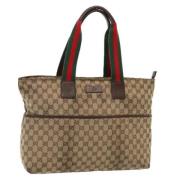 Gucci Vintage Pre-owned Canvas handvskor Beige, Dam