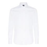 Boggi Milano Slim Fit Stretch-bomulls skjorta White, Herr