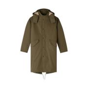 A.p.c. Herr Parka Jacka med Huva Green, Herr