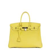 Hermès Vintage Pre-owned Laeder handvskor Yellow, Dam