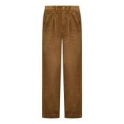 Polo Ralph Lauren Brun Chino Byxor med Dubbel Veck Brown, Herr