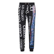 Carlo Colucci Conforto Logo Sweatpants Black, Herr