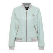 Carlo Colucci Colton-L Läderblouson Blue, Dam