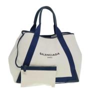 Balenciaga Vintage Pre-owned Canvas handvskor White, Dam