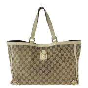 Gucci Vintage Pre-owned Canvas totevskor Beige, Dam