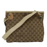 Gucci Vintage Pre-owned Canvas axelremsvskor Brown, Dam