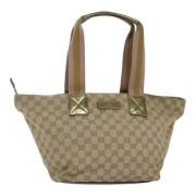 Gucci Vintage Pre-owned Canvas gucci-vskor Beige, Dam