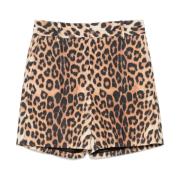 Ermanno Scervino Casual Denim Shorts med Bältesöglor Multicolor, Dam