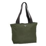 Prada Vintage Pre-owned Nylon totevskor Green, Dam