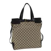 Gucci Vintage Pre-owned Canvas gucci-vskor Beige, Dam