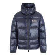 Emporio Armani EA7 Blå Bomberjacka med Logopatch Blue, Herr