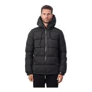 Bikkembergs Svart Huva Kappa Fullzip Fickor Black, Herr