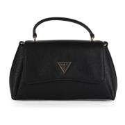 Guess Saffiano Effekt Handväska ECO Gloriana Black, Dam