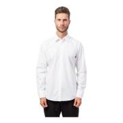 Hugo Boss Vit Regular Fit Skjorta med Broderad Logotyp White, Herr