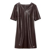 Max Mara Krokodilskinn Mini Klänning Brown, Dam