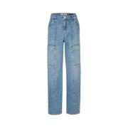 Riani Cargo Jeans i bomull Blue, Dam