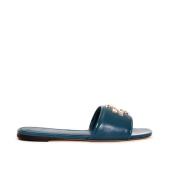 Tory Burch Ljusblå Läder Sandaler Ss23 Blue, Dam