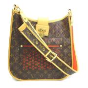 Louis Vuitton Vintage Pre-owned Tyg axelremsvskor Brown, Dam