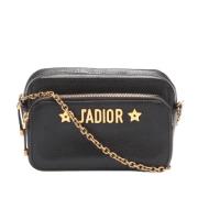 Dior Vintage Pre-owned Laeder crossbodyvskor Black, Dam