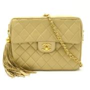 Chanel Vintage Pre-owned Laeder chanel-vskor Beige, Dam