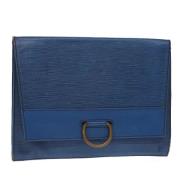 Louis Vuitton Vintage Pre-owned Laeder kuvertvskor Blue, Dam