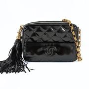 Chanel Vintage Pre-owned Laeder crossbodyvskor Black, Dam