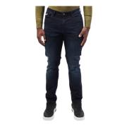 YES ZEE Svarta Jeans 5-Ficka Mörk Tvätt Black, Herr