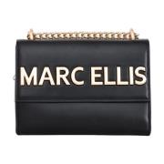 Marc Ellis Svart Axelväska Macro Flap Black, Dam