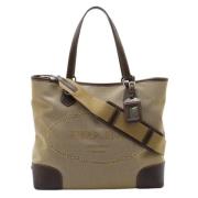 Prada Vintage Pre-owned Canvas prada-vskor Brown, Dam