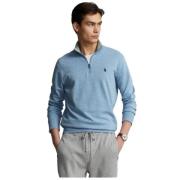 Polo Ralph Lauren Heather Demi-Zip Polo Sweatshirt Blue, Herr