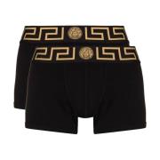 Versace Svart Greca Boxers Set Black, Herr