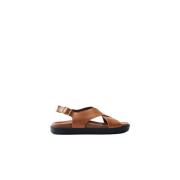 Alohas Bruna lädersandaler 3cm klack Brown, Dam