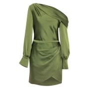 Simkhai En axel Draperad Off-Shoulder Miniklänning Green, Dam