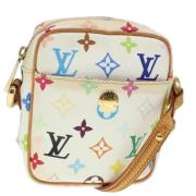 Louis Vuitton Vintage Pre-owned Canvas axelremsvskor White, Dam