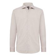 Boggi Milano Regular Fit Bomull Jersey Pikétröja Beige, Herr