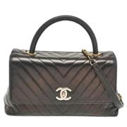 Chanel Vintage Pre-owned Laeder handvskor Black, Dam